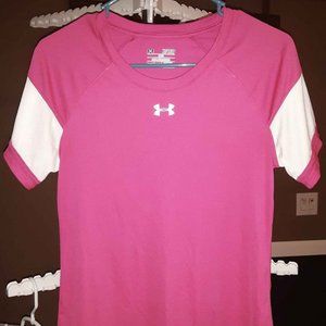 Under Armour Women's Pink Activewear T-Shirt XS